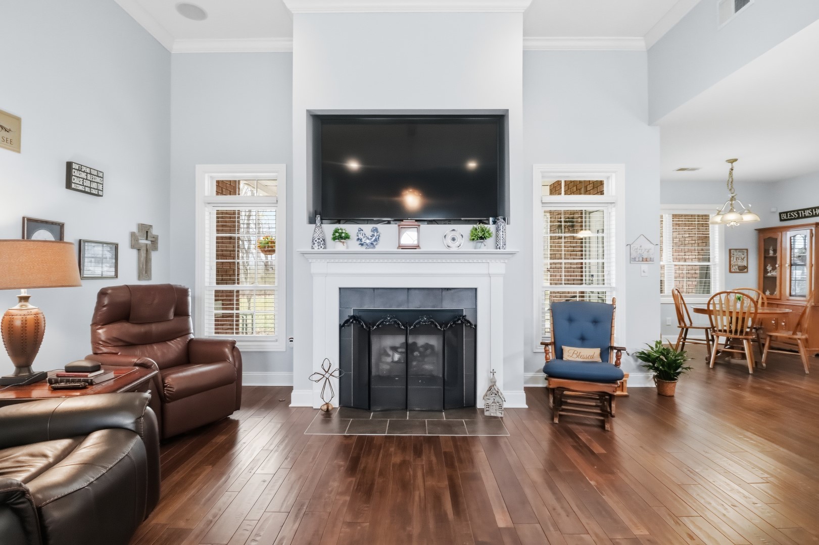 3287 Bluebird Road Lebanon, TN 37087 - Photo 23 of 59 a living room with furniture and a fireplace