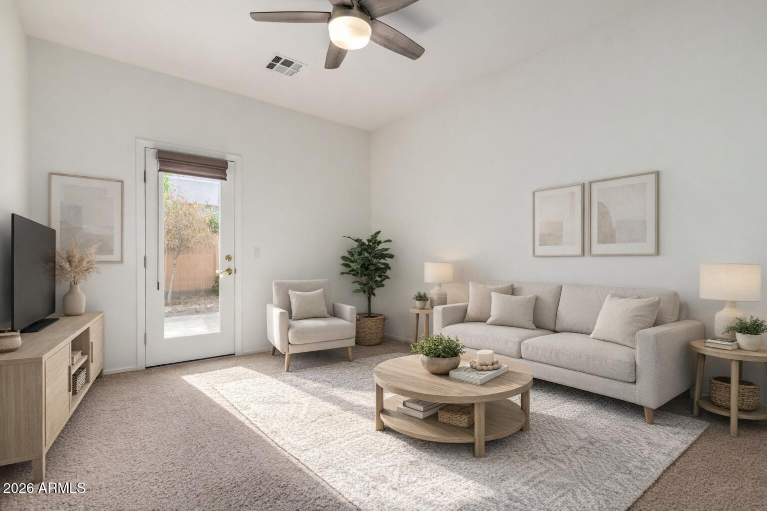 2602 South Nielson Street Gilbert, AZ 85295 - Photo 21 of 39 a living room with furniture and a flat screen tv