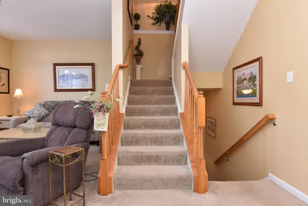 a view of entryway and workspace