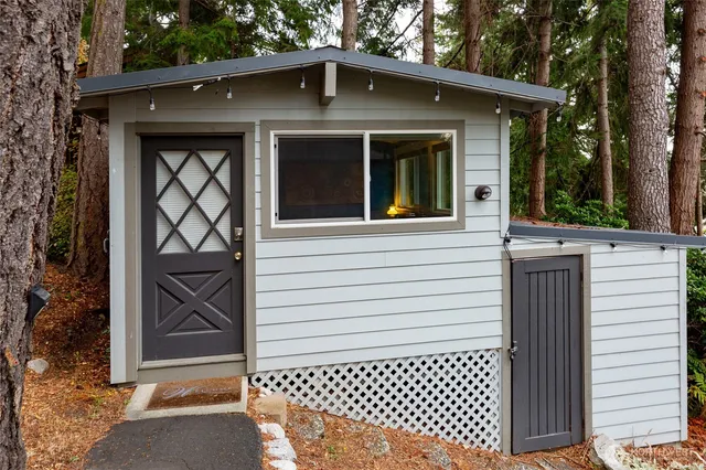 a view of a house with a door