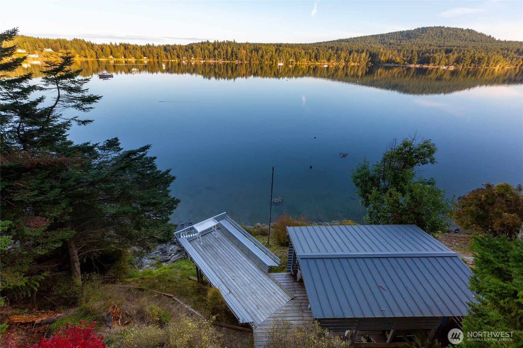 457 White Point Road Friday Harbor, WA 98250 - Photo 37 of 39 a view of a lake with a mountain view