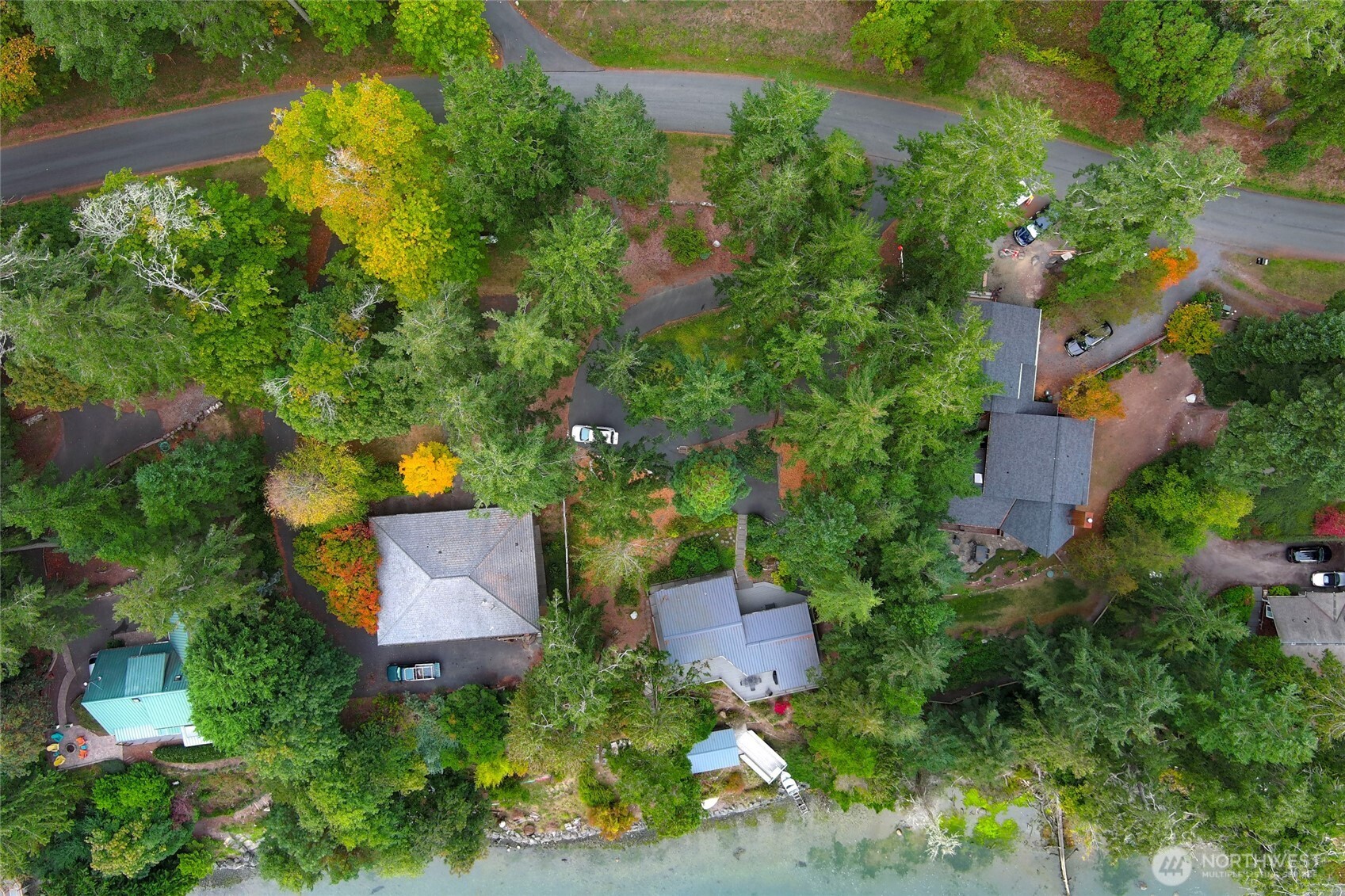457 White Point Road Friday Harbor, WA 98250 - Photo 39 of 39 an aerial view of a house with a yard and garden
