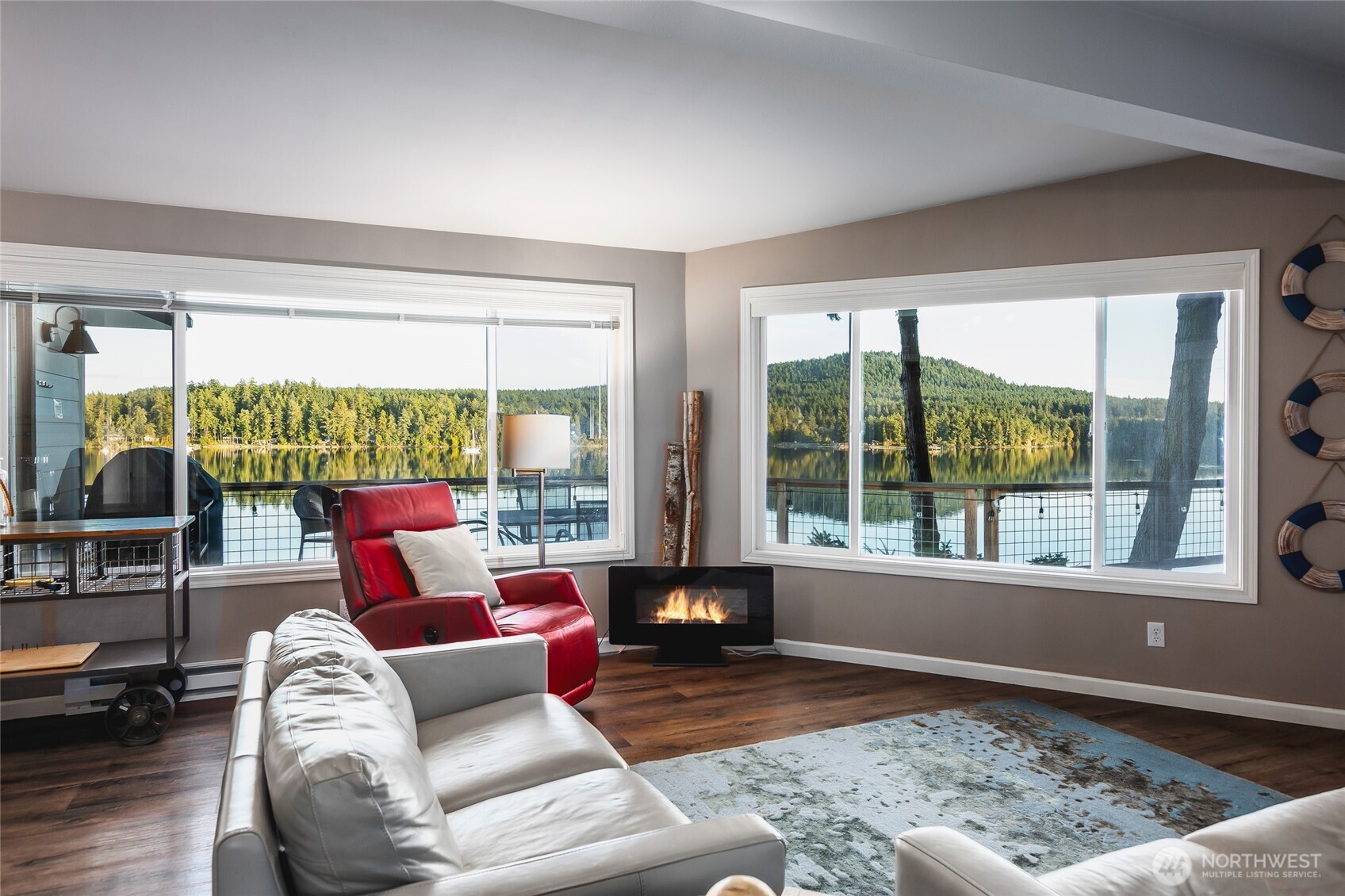 457 White Point Road Friday Harbor, WA 98250 - Photo 5 of 39 a living room with furniture and a large window