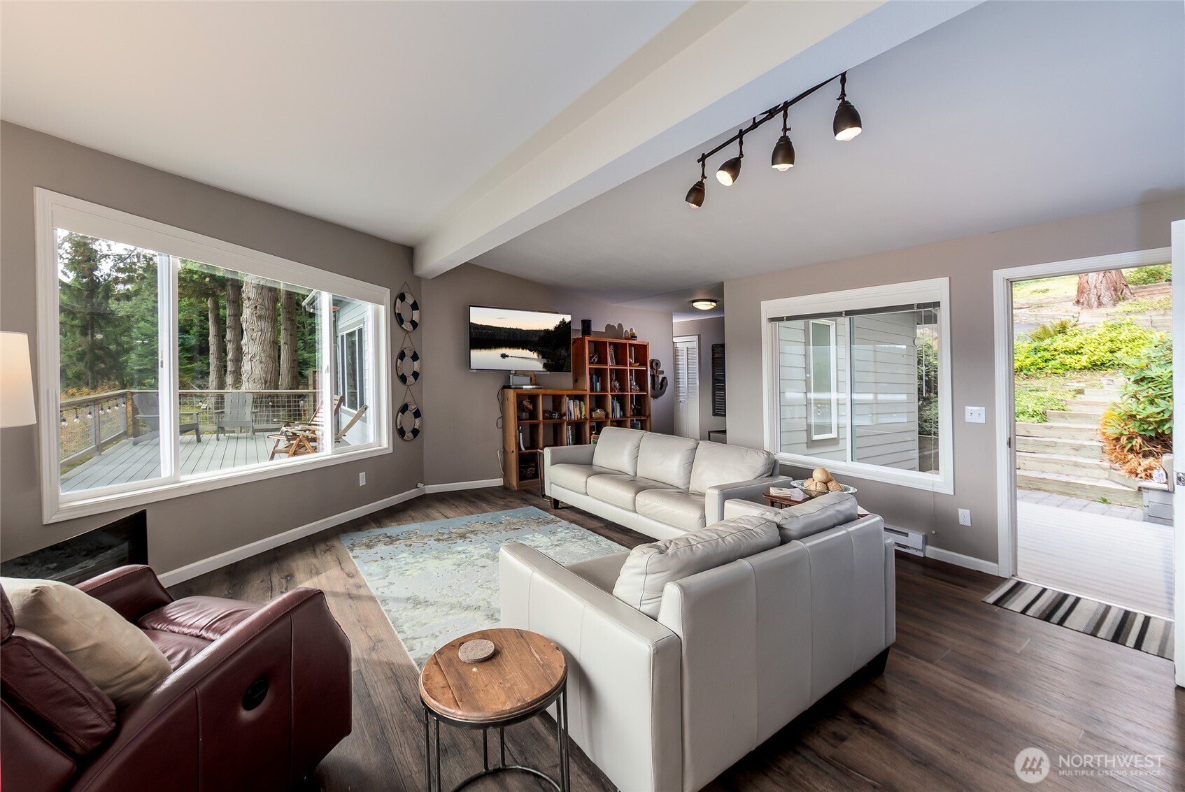 457 White Point Road Friday Harbor, WA 98250 - Photo 6 of 39 a living room with furniture and a large window