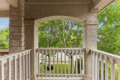 a view of a wooden fence