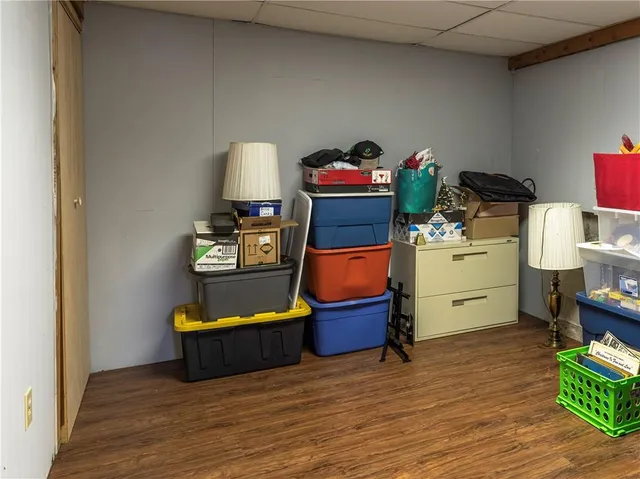 a room with storage and utility