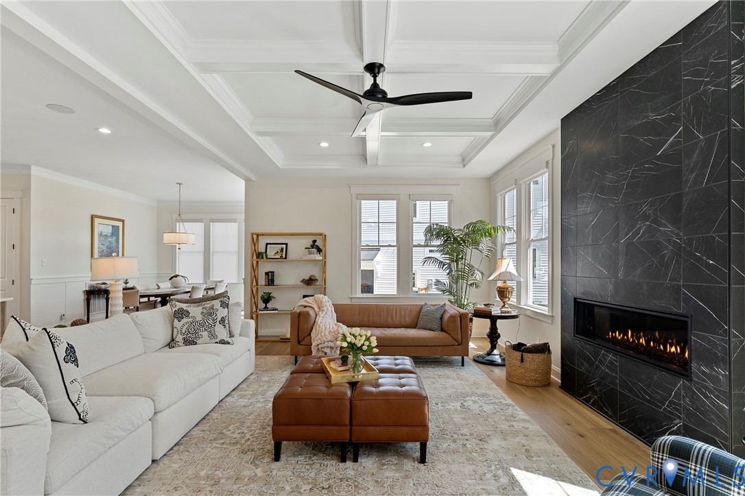 5012 Lake Summer Loop Moseley, VA 23120 - Photo 20 of 67 a living room with furniture and a fireplace