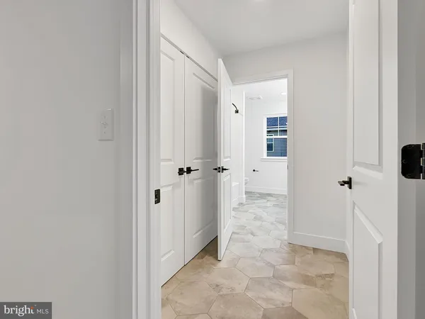 a view of a bathroom with a shower