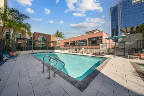 a view of a building with a yard