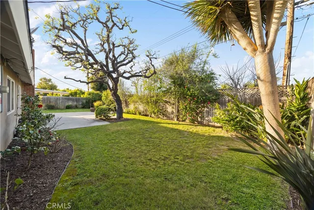 a view of yard with green space