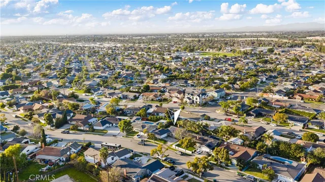 an aerial view of multiple house