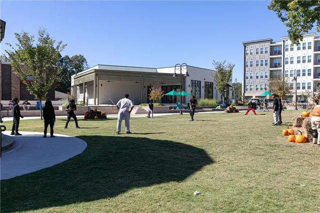 a view of a volley ball court