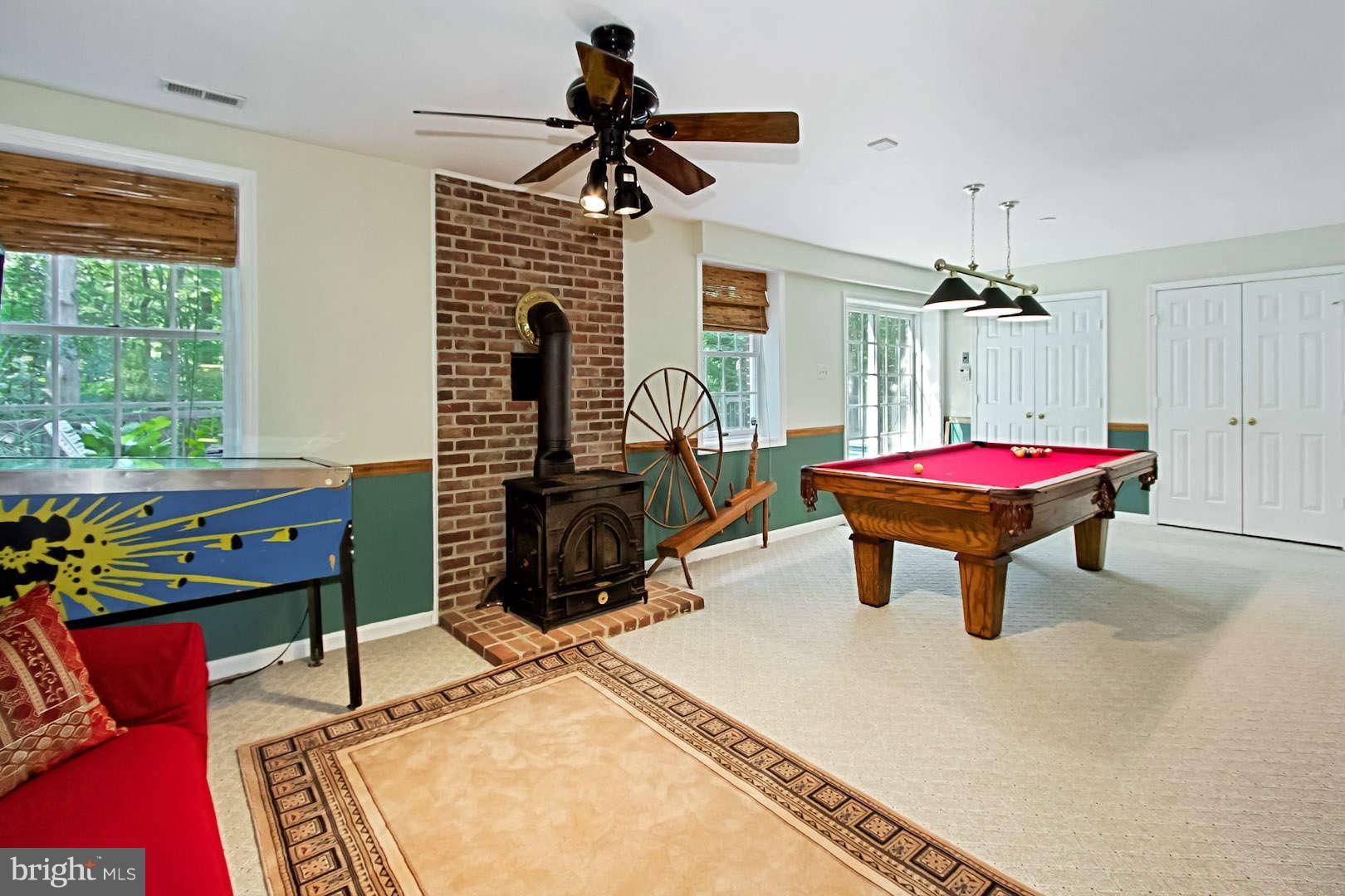12101 Chapel Road Clifton, VA 20124 - Photo 23 of 29 Rec Room with Woodburing Stove