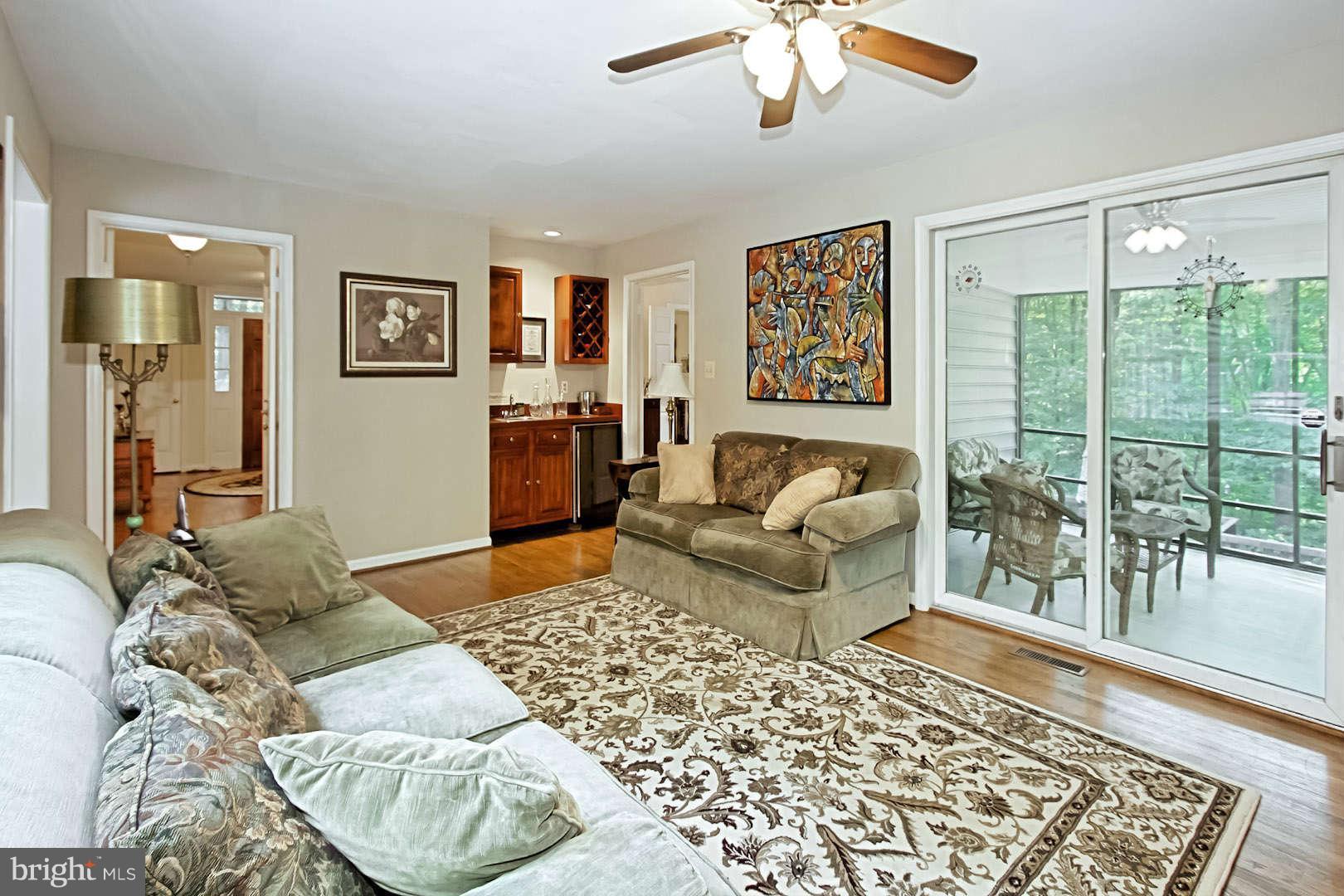 Family Room with Wet Bar