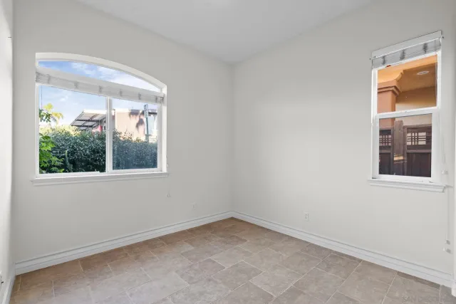 an empty room with a window