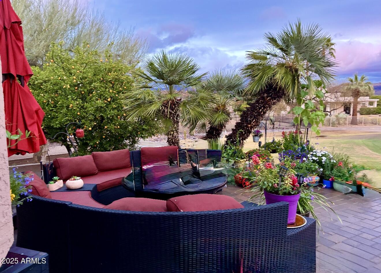 25615 North Bolero Bend, Unit 5 Rio Verde, AZ 85263 - Photo 17 of 65 a view of a backyard with sitting area