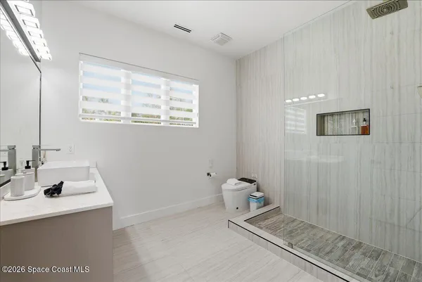 a view of balcony with seating space