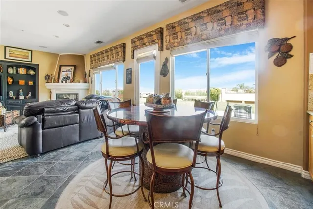 a view of a street with an outdoor space