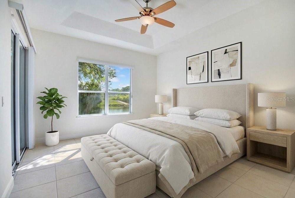 208 Lamonte Pointe Circle DeBary, FL 32713 - Photo 18 of 47 a bedroom with a bed and a window