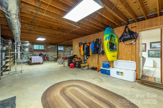 a room with lots of appliances and furniture