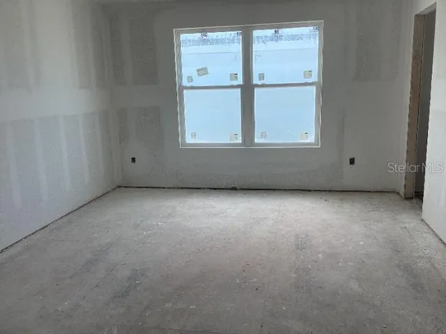 an empty room with a window