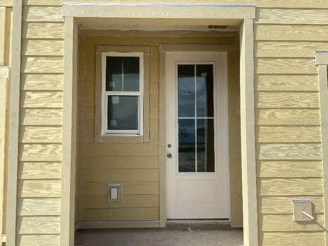 a view of front door of house
