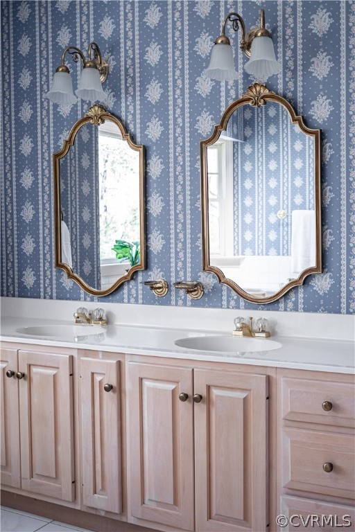 10497 Georgetown Road Mechanicsville, VA 23116 - Photo 33 of 50 a bathroom with a granite countertop sink and a mirror