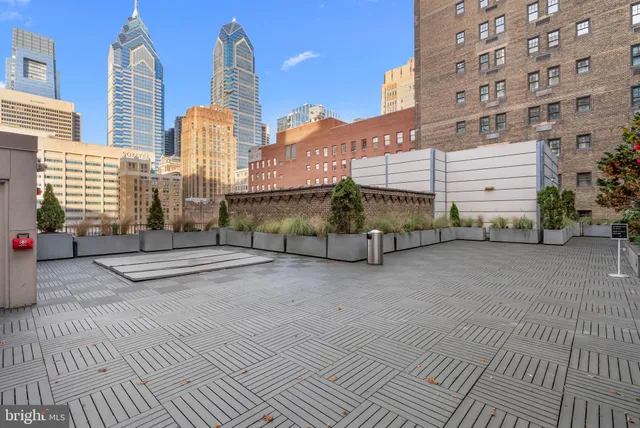 a view of a building with windows