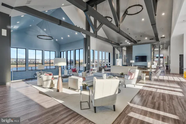 a view of a lake with a city view