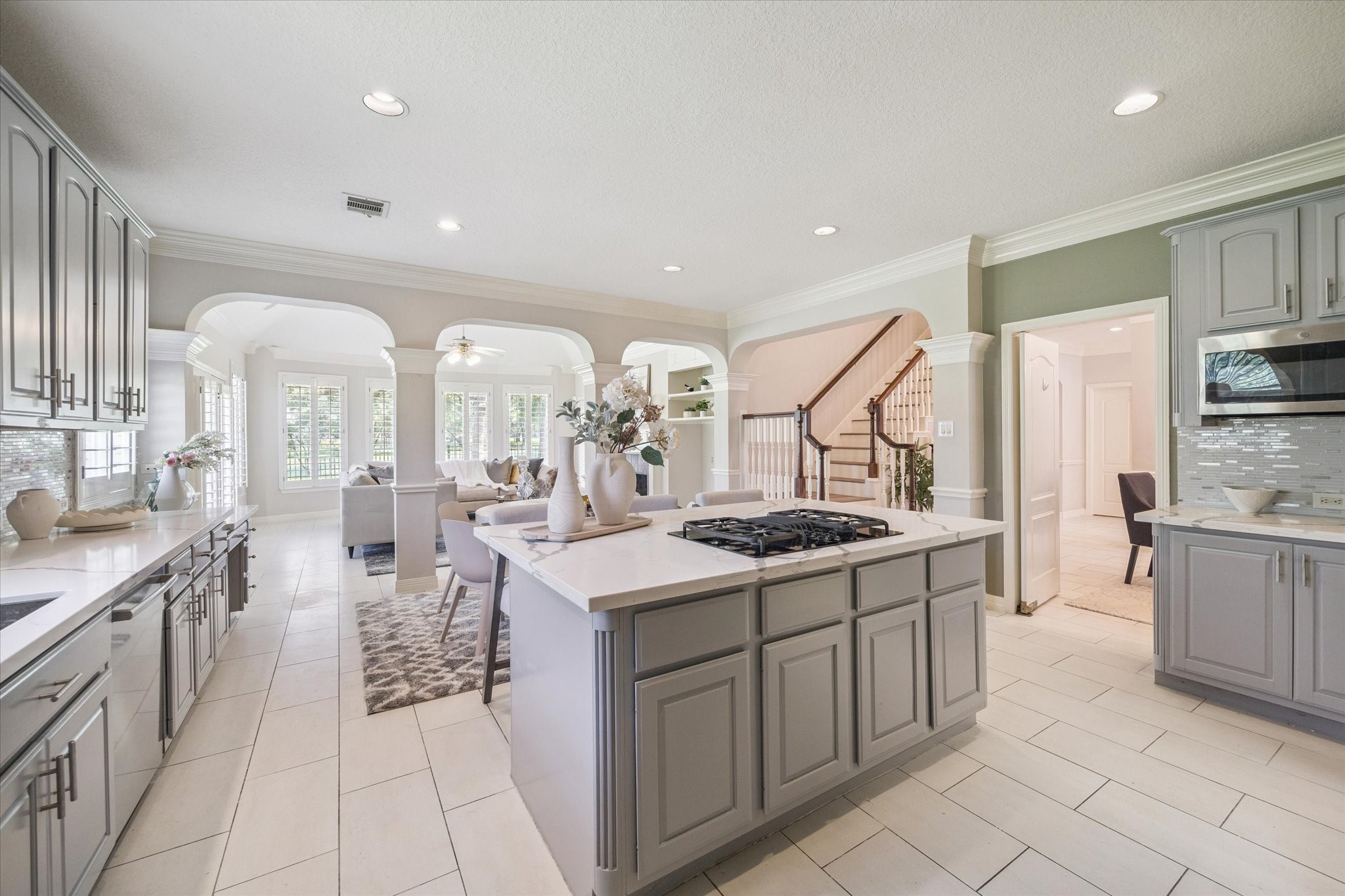 22522 Rippling Shore Court Katy, TX 77494 - Photo 12 of 41 a kitchen with stainless steel appliances granite countertop a sink and cabinets