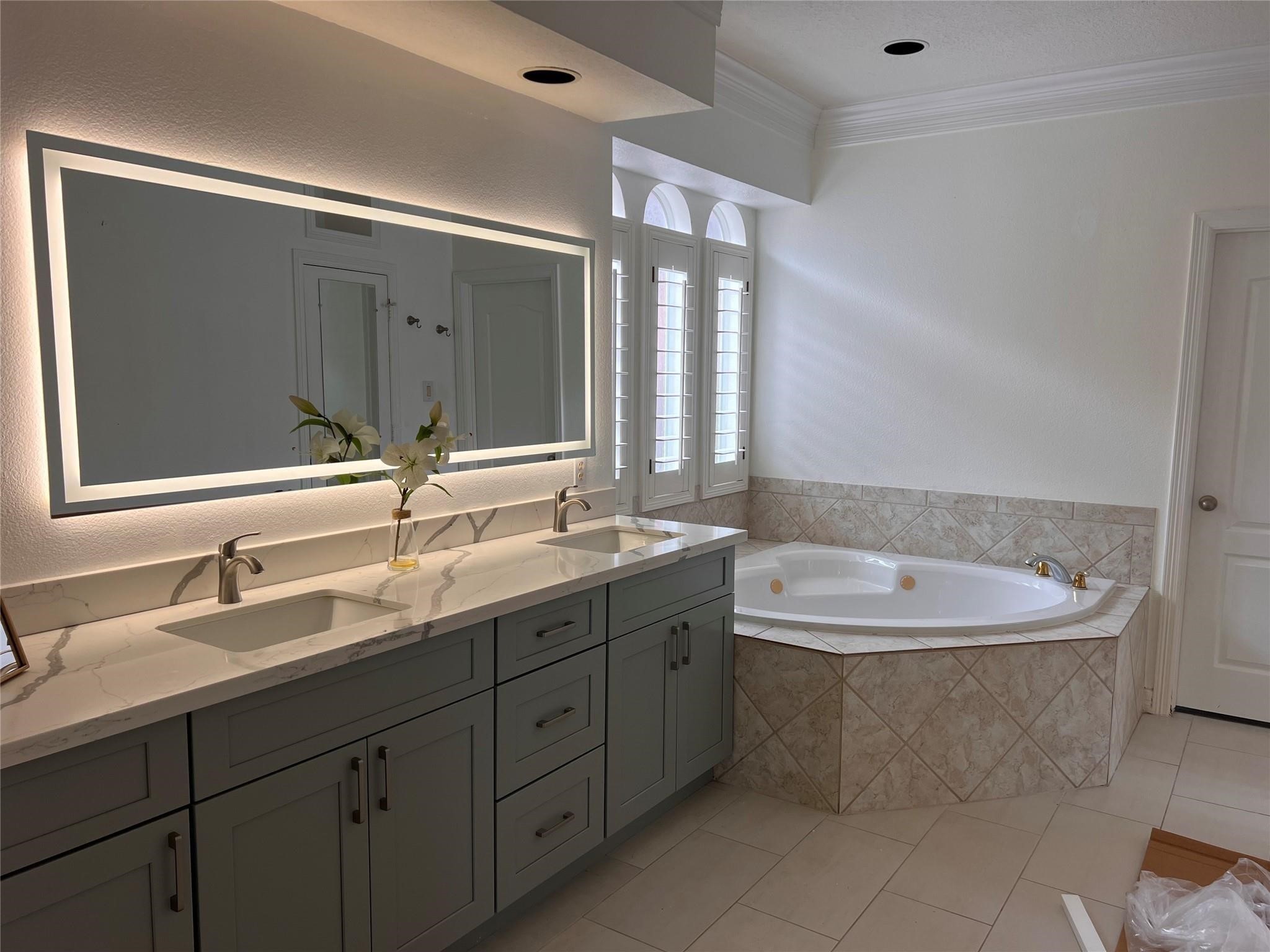 22522 Rippling Shore Court Katy, TX 77494 - Photo 26 of 41 a bathroom with a double vanity sink mirror and double