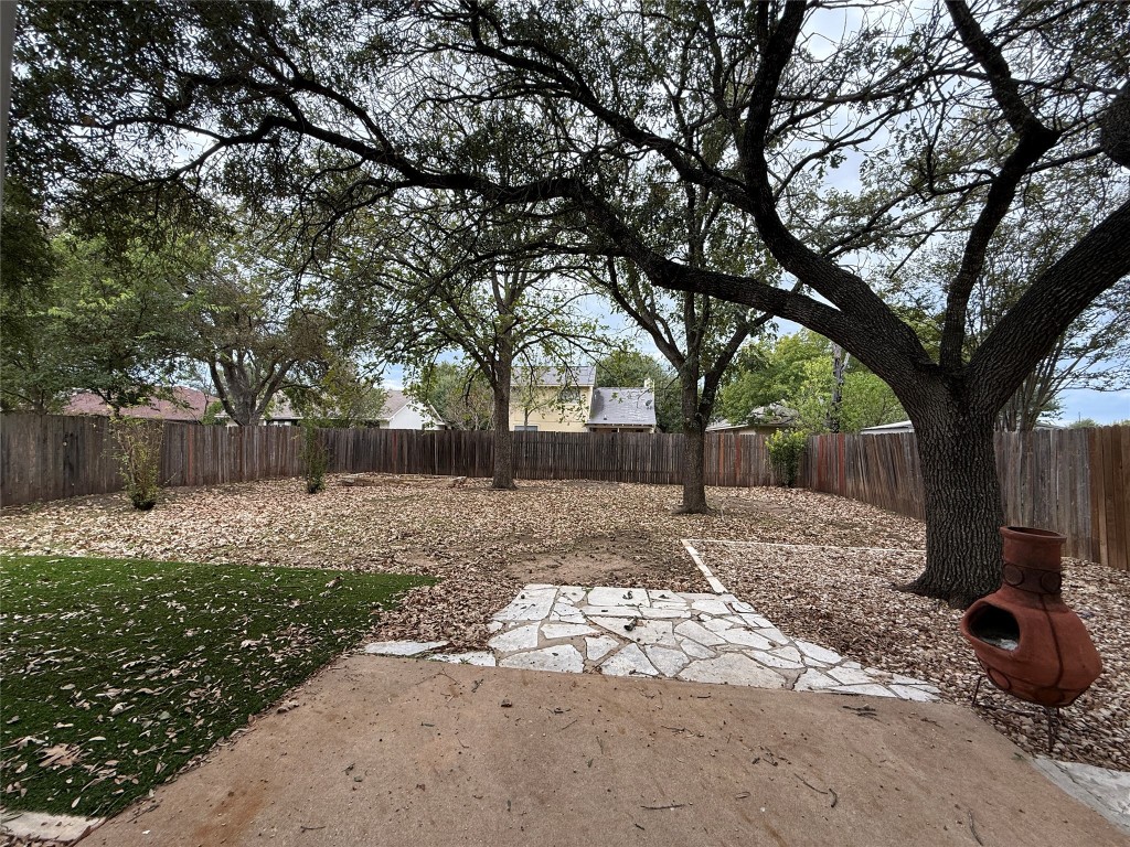2503 Autrey Drive Leander, TX 78641 - Photo 36 of 39 a view of a yard with plants and a large tree