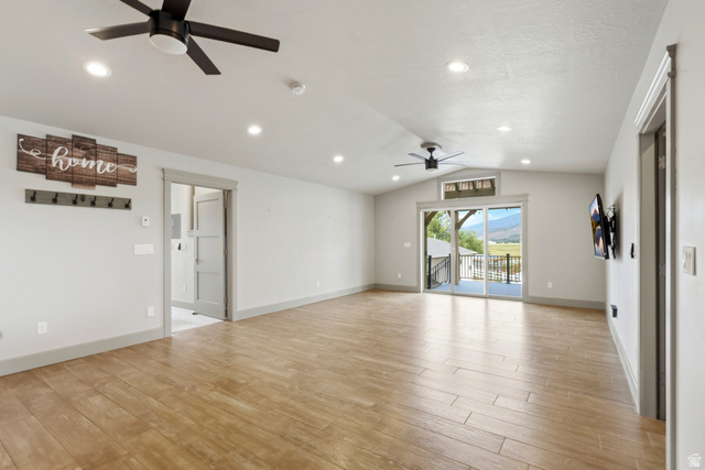 560 Aspen Road Francis, UT 84036 - Photo 41 of 59 Spacious room with wood-finish flooring, recessed lighting, and ceiling fans