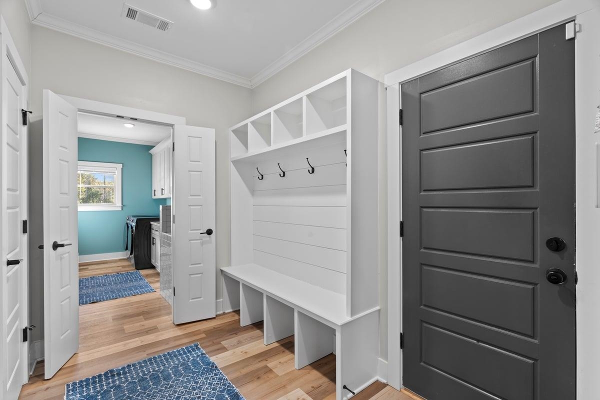 678 Morris Road Covington, TN 38019 - Photo 23 of 40 Mudroom featuring crown molding, light wood-type flooring, and recessed lighting