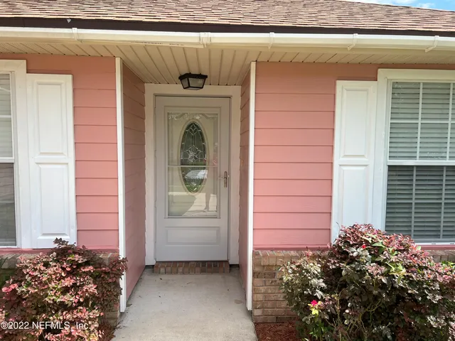 a view of front door of house