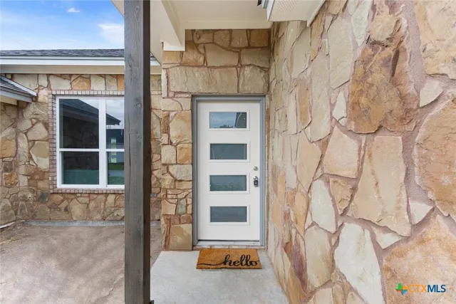 a view of front door of house