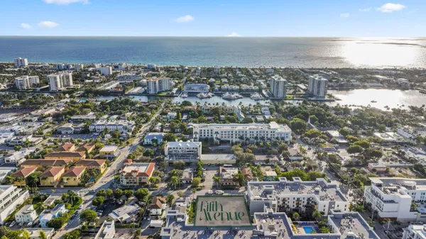 an aerial view of multiple house