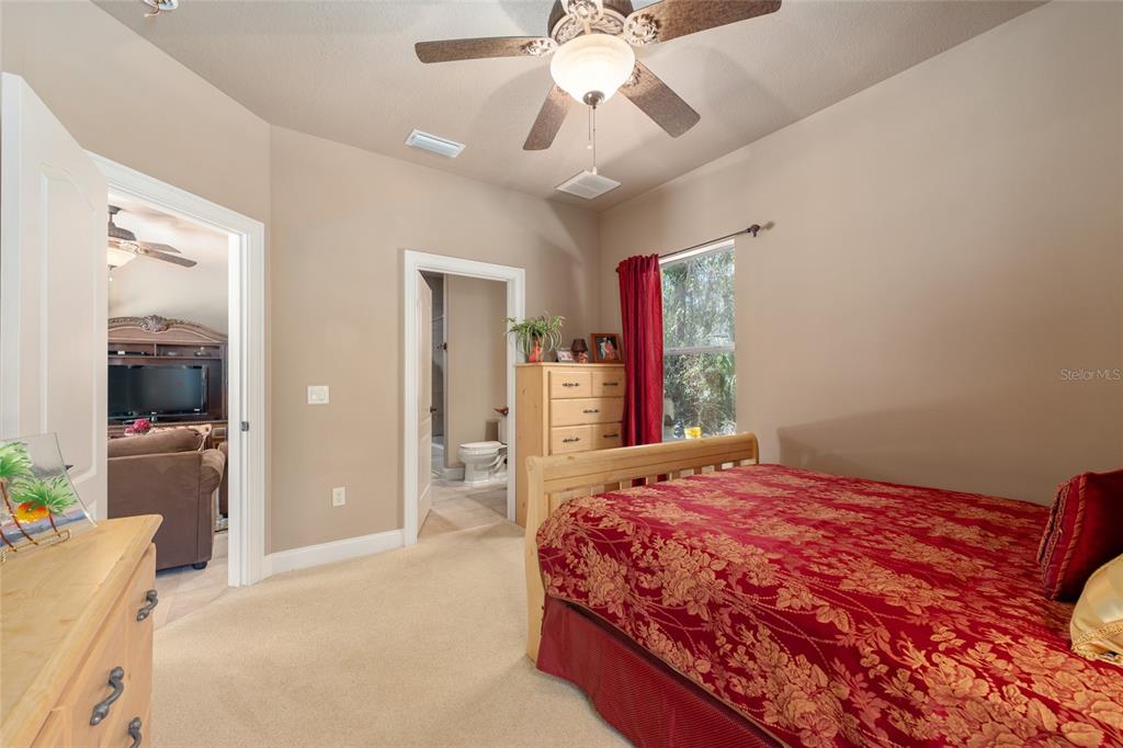 695 Southeast 47th Loop Ocala, FL 34480 - Photo 67 of 79 a bedroom with a bed and a chandelier