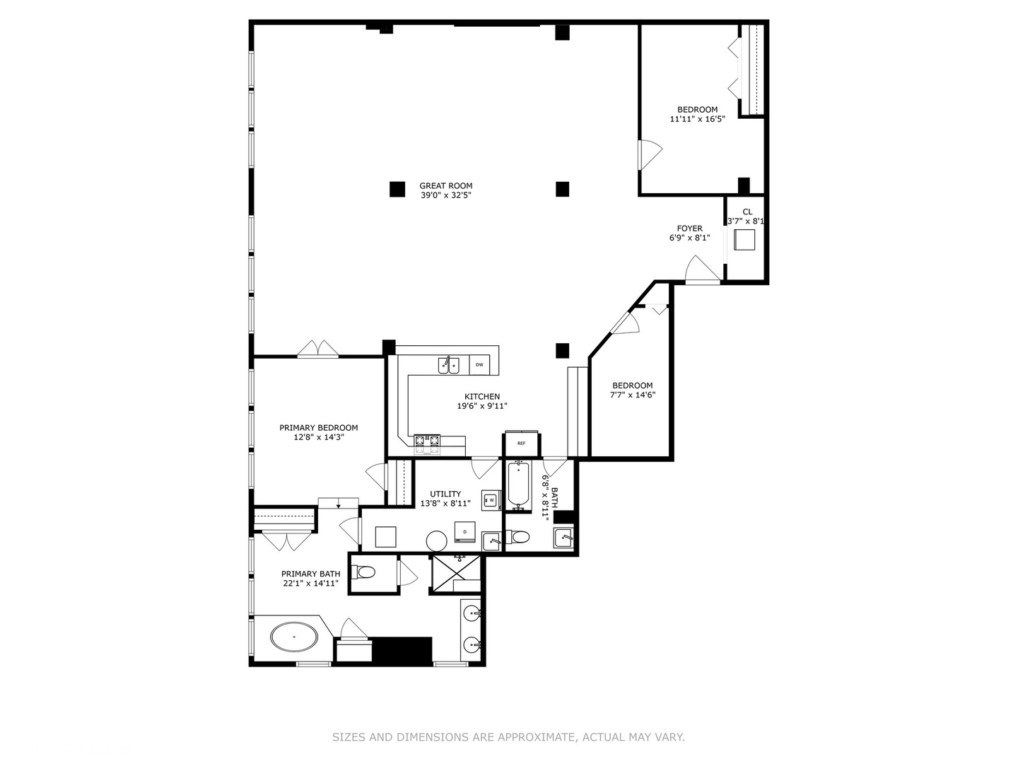 411 South Sangamon Street, Unit 2D Chicago, IL 60607 - Photo 18 of 18 a picture of floor plan