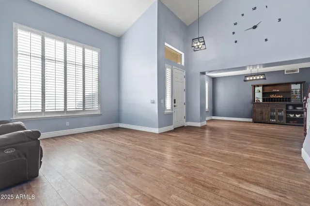 a view of an outdoor space with seating area