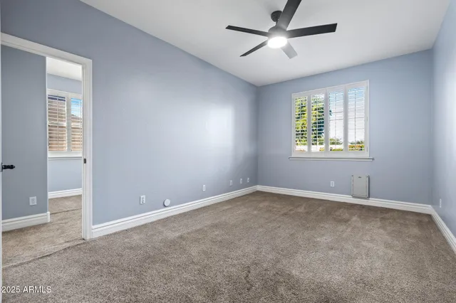 an aerial view of a swimming pool