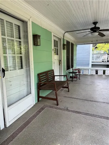 a view of a entryway door front of house