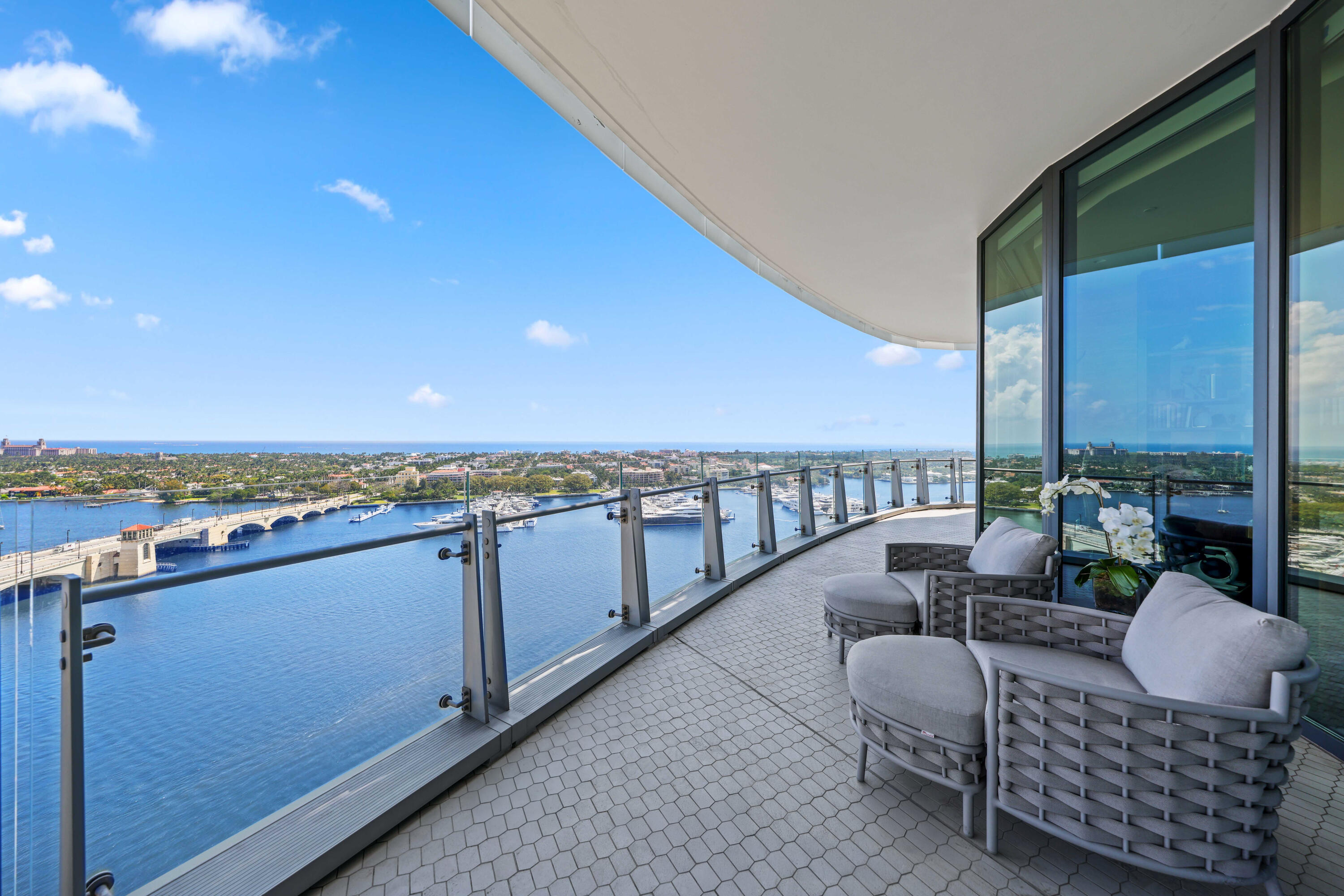 1100 South Flagler Drive, Unit 1801 West Palm Beach, FL 33401 - Photo 37 of 56 Terrace - Furniture