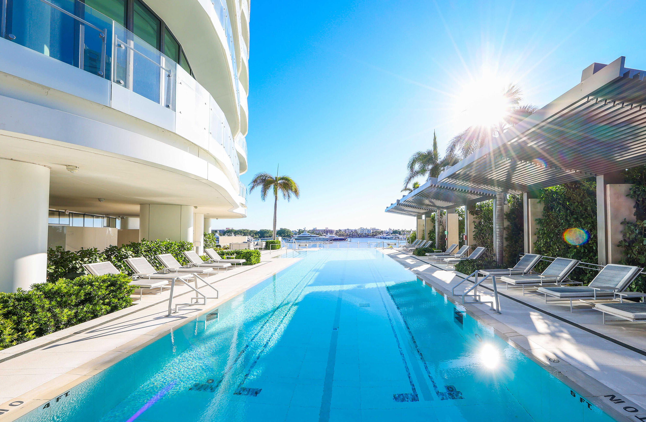 1100 South Flagler Drive, Unit 1801 West Palm Beach, FL 33401 - Photo 44 of 56 The Bristol Swimming Pool