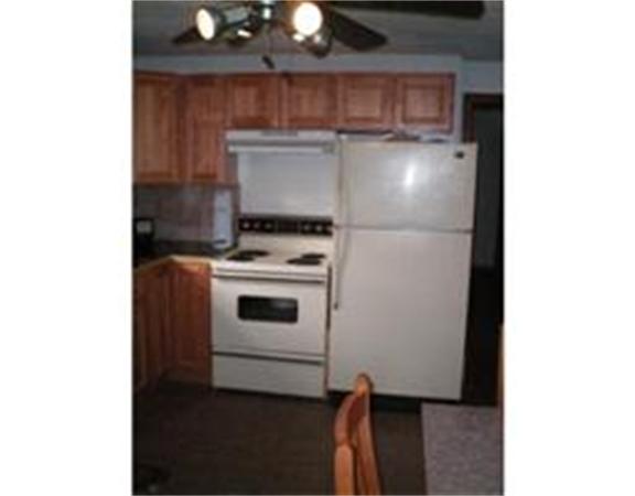 56 Flint Street Springfield, MA 01129 - Photo 4 of 12 a kitchen with cabinets and white appliances