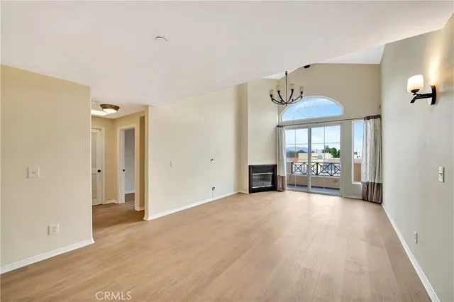 a view of a livingroom with a flat screen tv