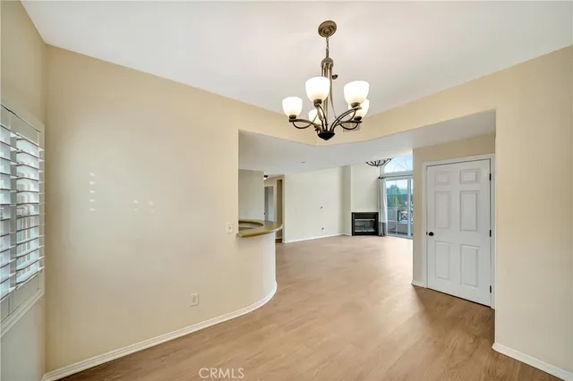 a view of a livingroom with a chandelier