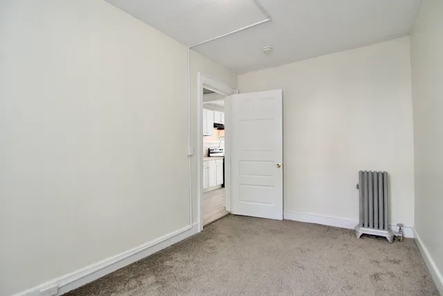 an empty room with closet