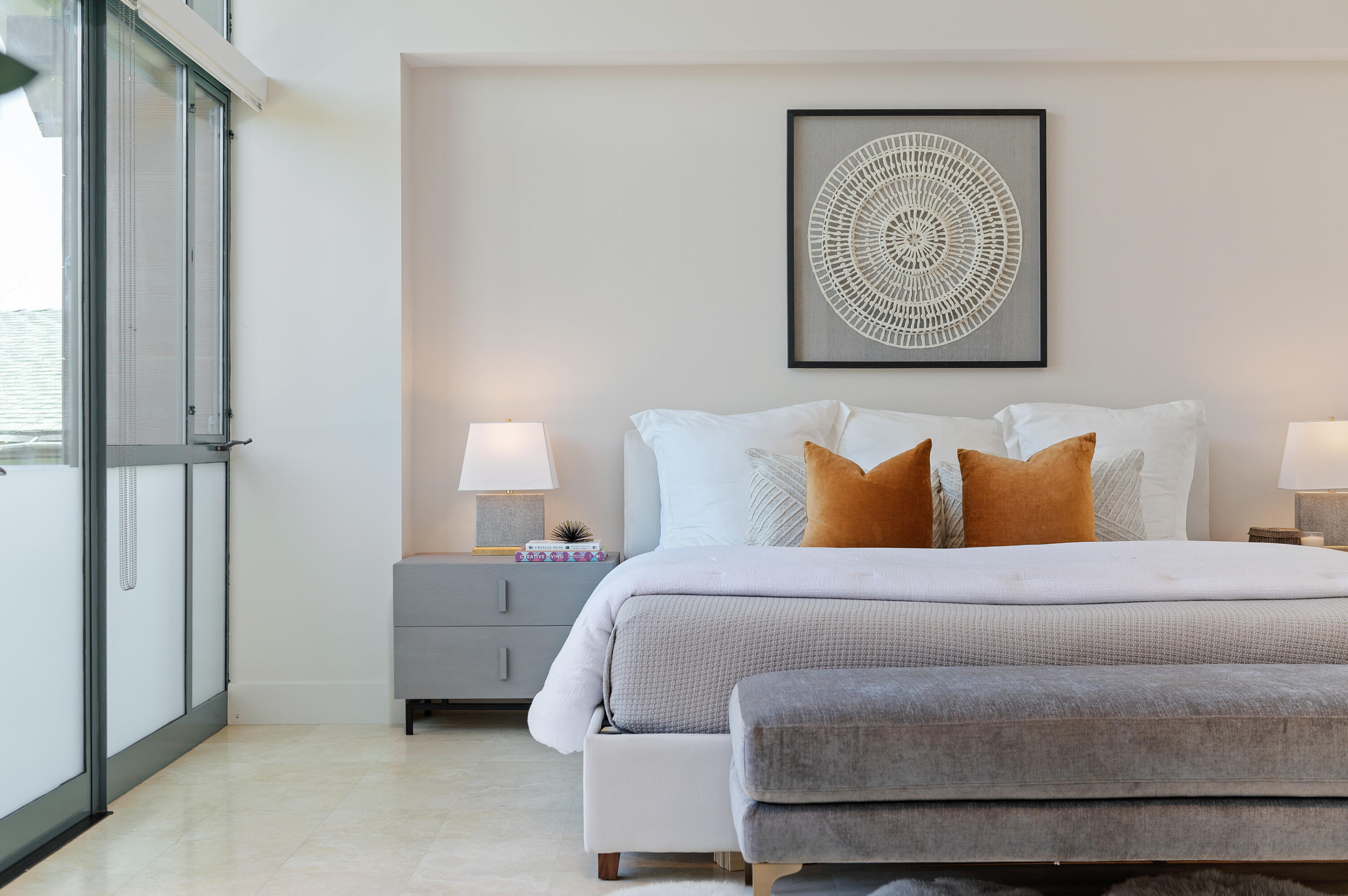 4815 Sandyland Road, Unit A Carpinteria, CA 93013 - Photo 14 of 29 a spacious bedroom with a bed and a lamp