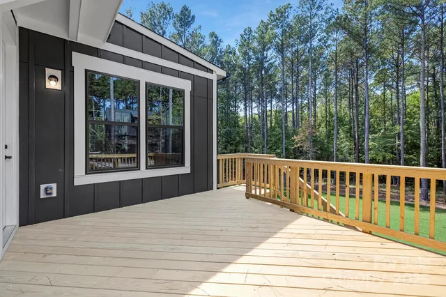 a view of balcony with deck